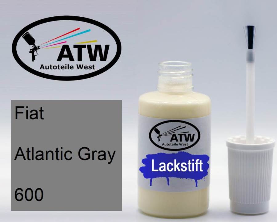 Fiat, Atlantic Gray, 600: 20ml Lackstift, von ATW Autoteile West.